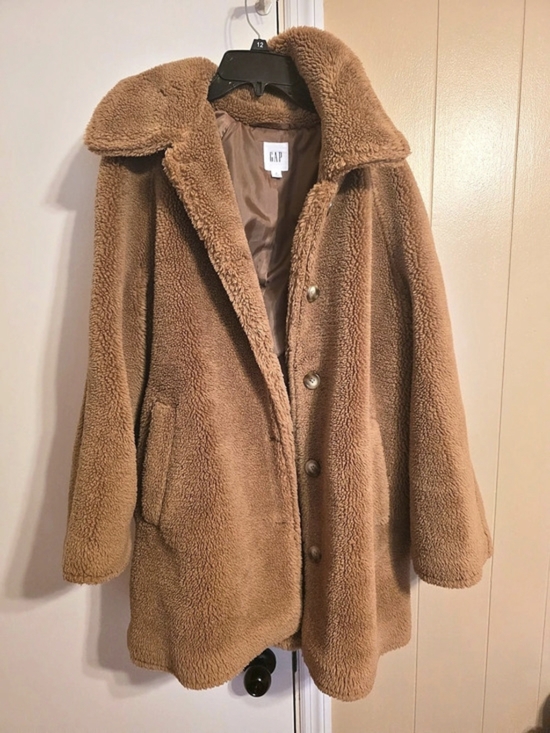 GAP Jackets & Blazers - Gap Long Teddy Coat Brown Medium